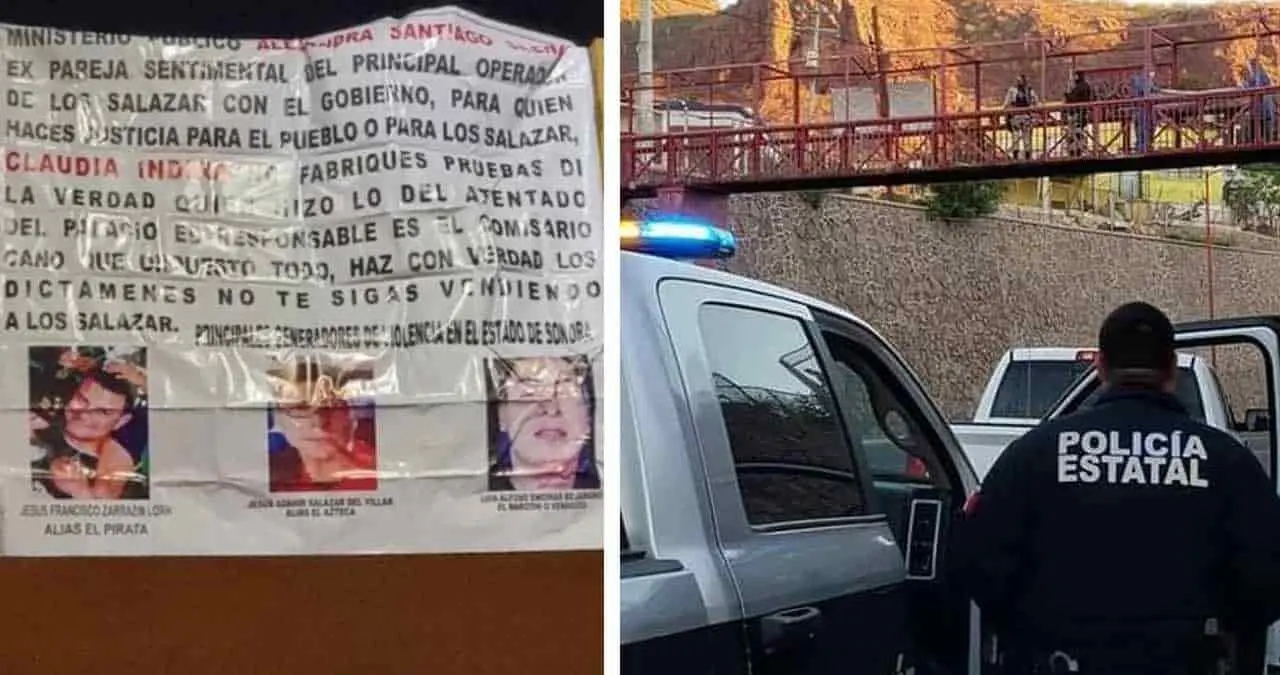 Colocan "narcomensajes" en Obregón y Guaymas