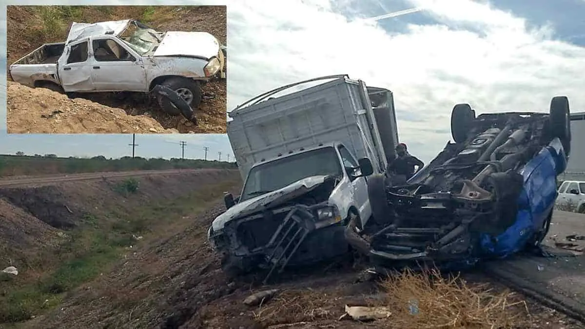 Aparatoso accidente deja tres heridos