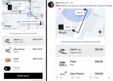 Tarifas de Uber, DiDi se disparan; se quejan usuarios