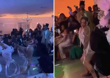 Novia le hace baile erótico a su novio frente a los invitados