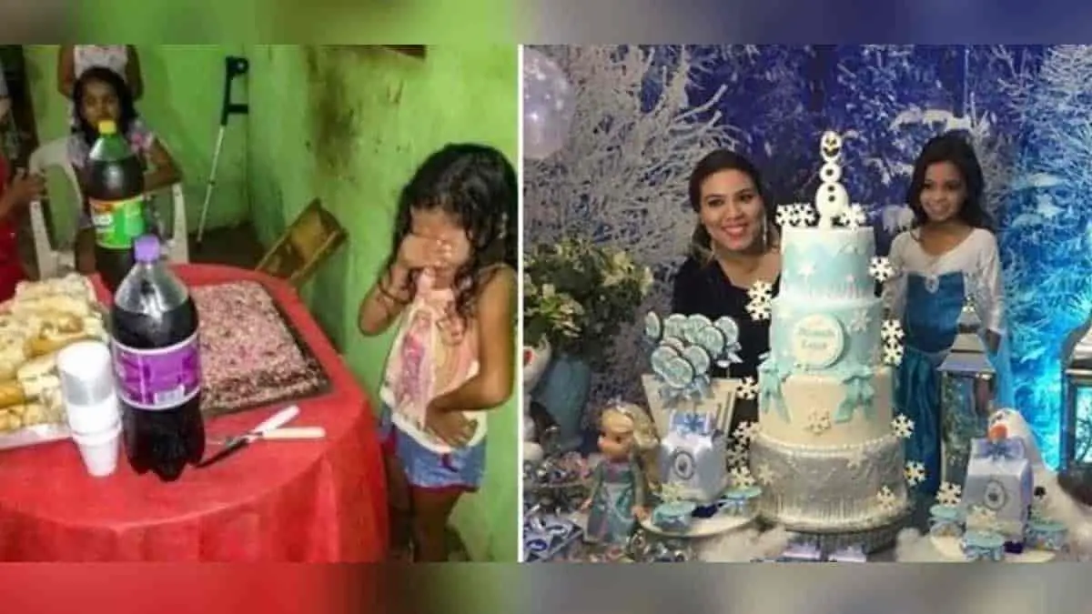 Niña que agradeció su humilde pastel de cumple recibe sorpresa
