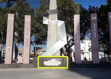 Desaparece placa de Monumento a los Niños Héroes