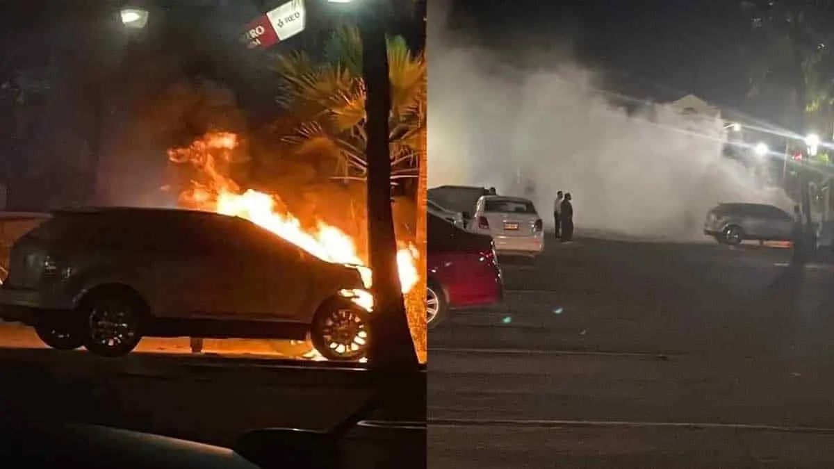 Le queman el carro por infiel