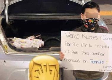 Usa la tarjeta de su papá en Fortnite y lo ponen a vender nueces