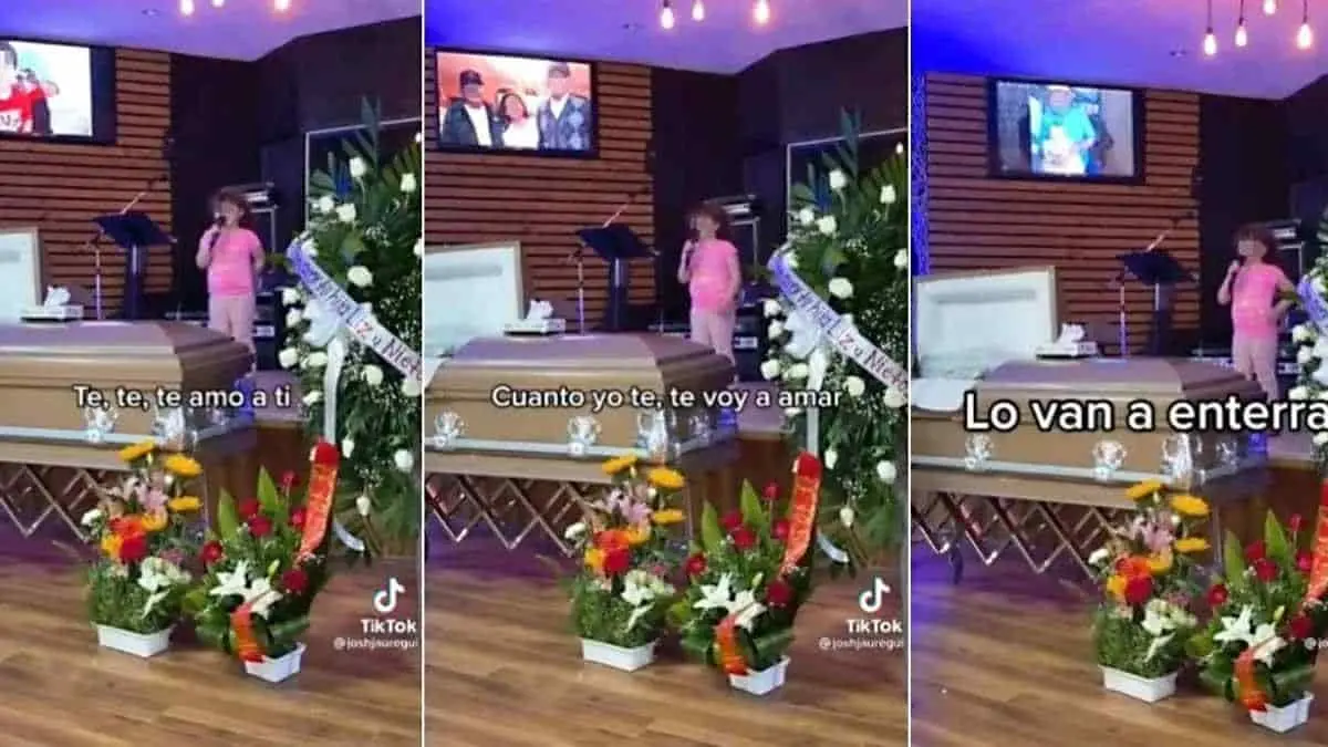 Niña canta durante el funeral de su abuelo; le dicen imprudente