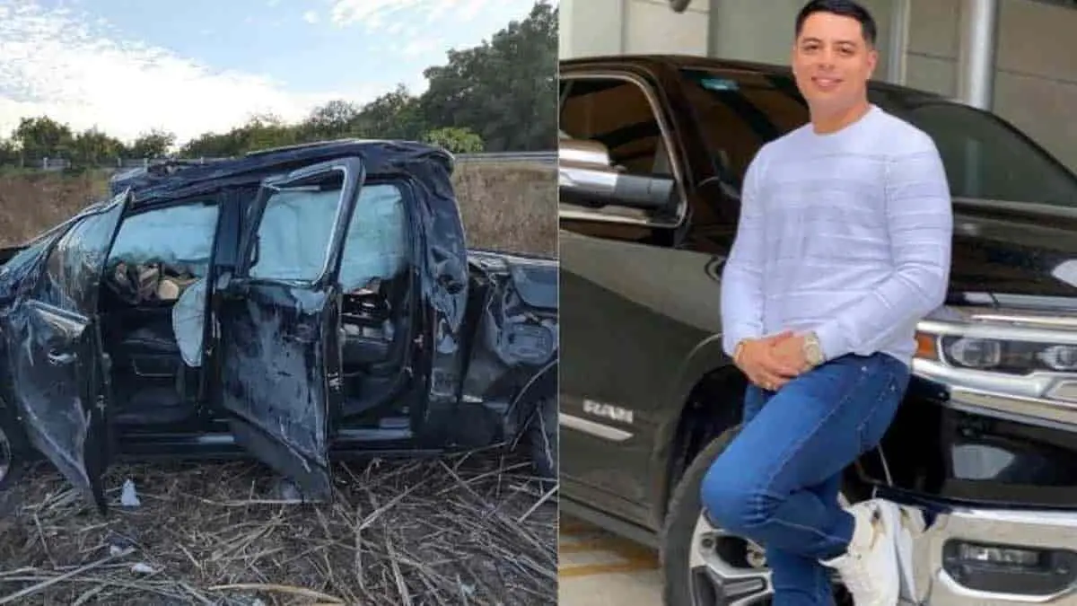 Eduin Caz sufre aparatoso accidente automovilístico en Culiacán