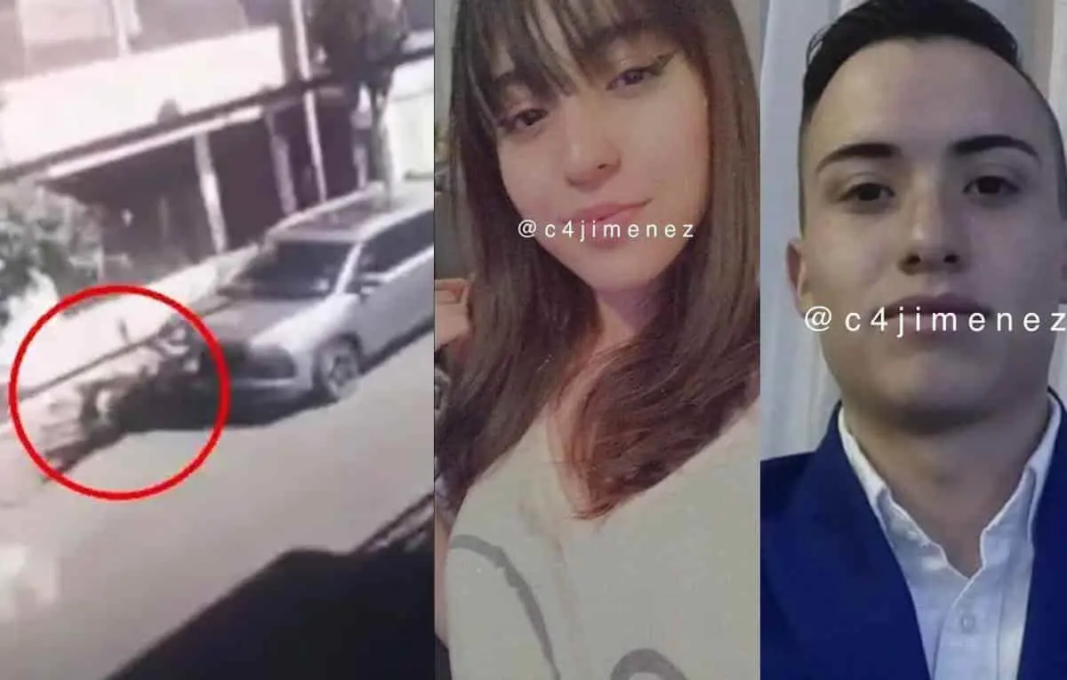 Video. Conductor es buscado por arrollar a pareja