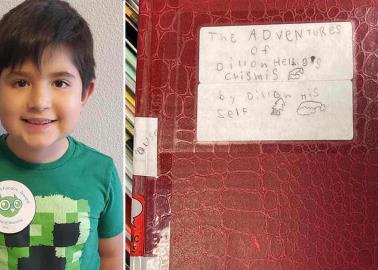 Niño de 8 años escribe libro y es un éxito en biblioteca