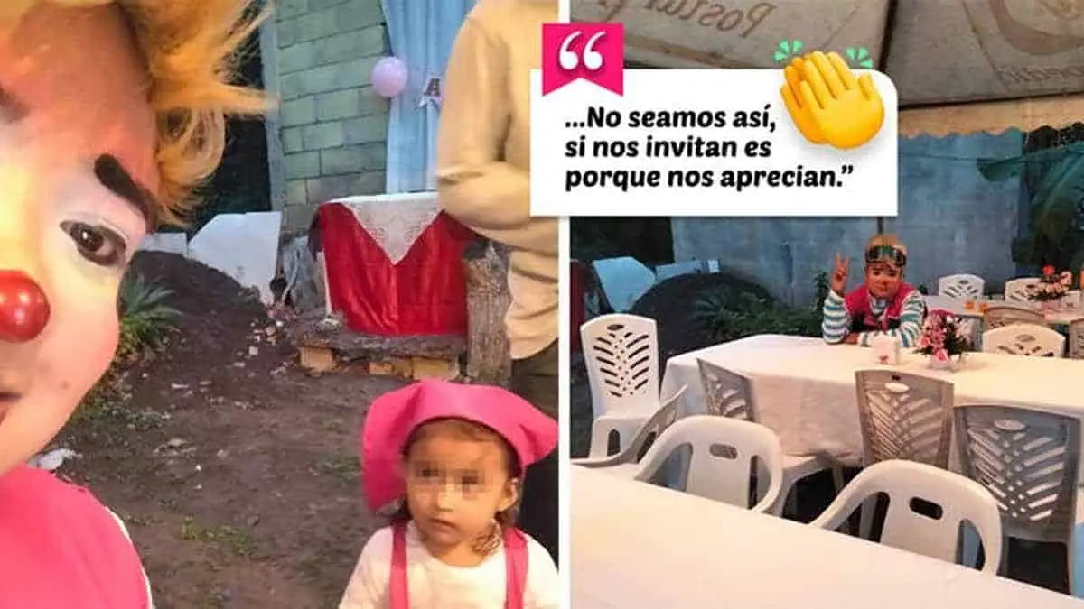 Payaso da lección a invitados por no ir a la fiesta de una niña