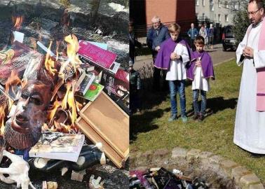 Sacerdote quema libros de Harry Potter porque son "brujería