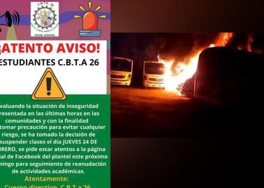 Suspenden clases en CBTA #26 en Vícam 