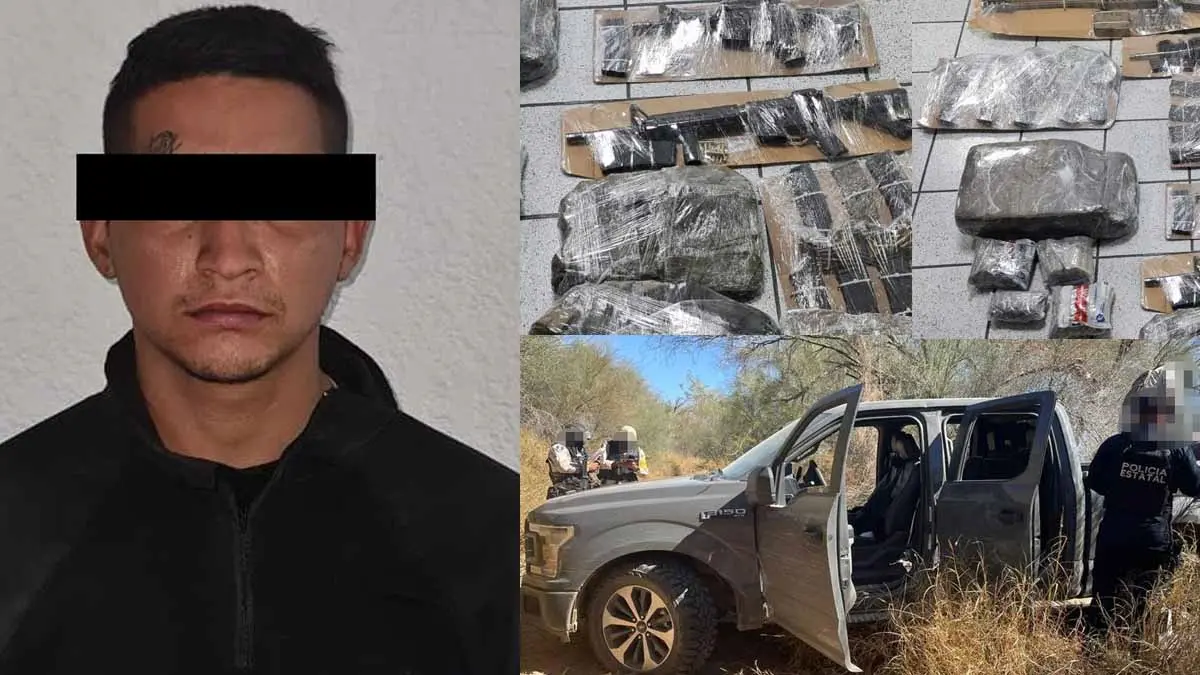 Aseguran armas de fuego y persona en Pitiquito