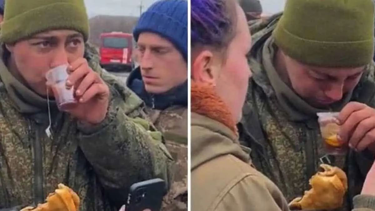VIDEO. Militar ruso se rinde: le dan comida y llama a su mamá