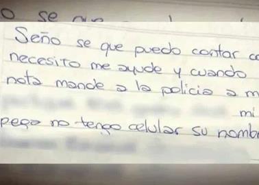 Víctima de secuestro pide ayuda a través de su hijo