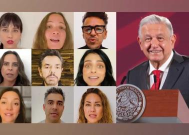 AMLO se lanza contra Derbez y otros famosos