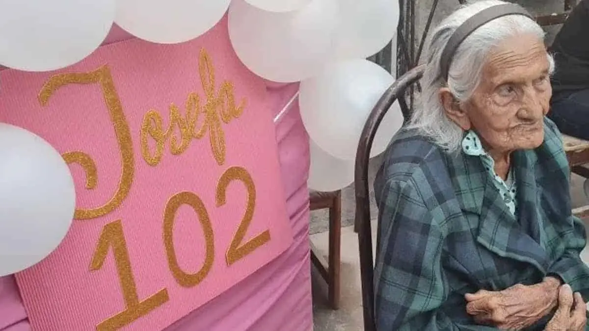 Doña Josefa cumple 102 años y los festeja a lo grande