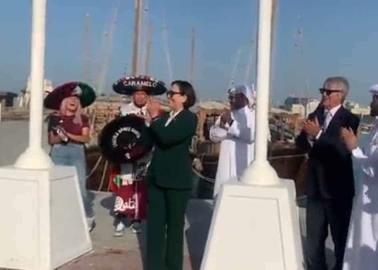 Izan Bandera de México en Qatar