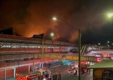 Se incendia el mercado San Juan de Dios en Guadalajara