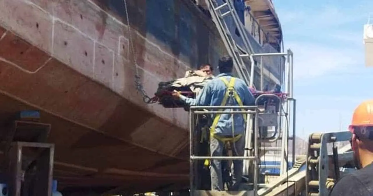 Sufre accidente mientras trabajaba en un astillero de Guaymas