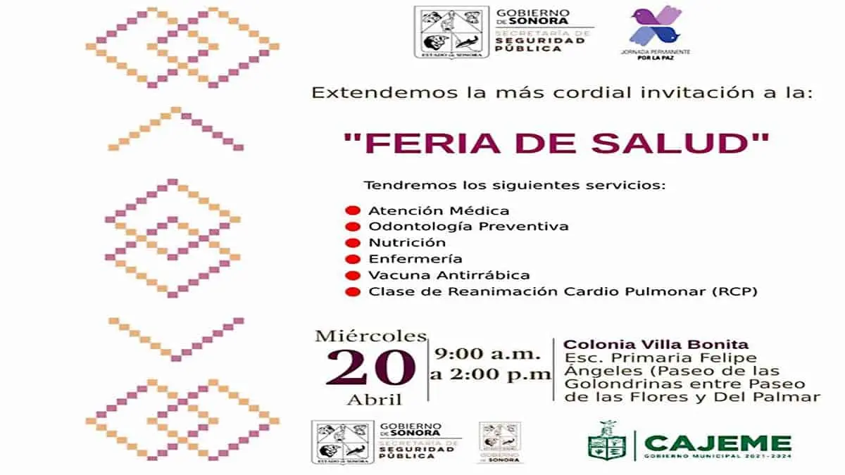 Vecinos de Villa Bonita tendrán Feria de la Salud
