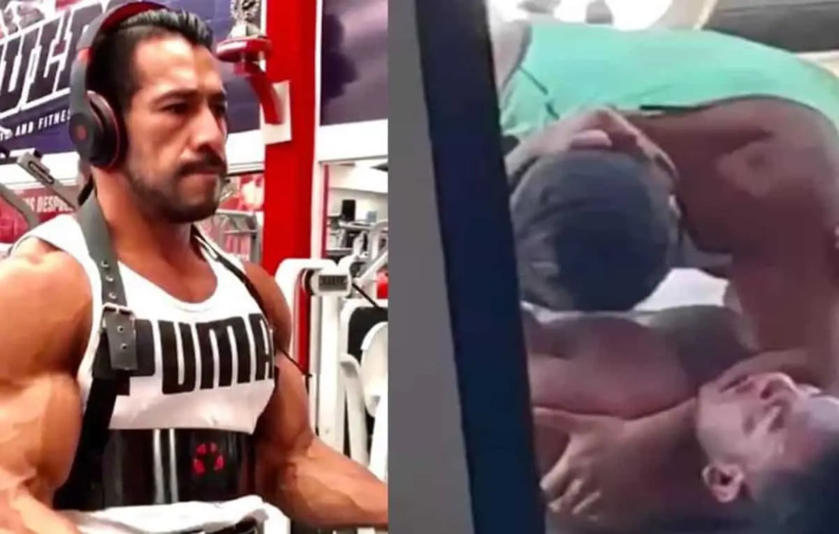Mr. México se agarra a golpes con otro fisicoculturista en el GYM