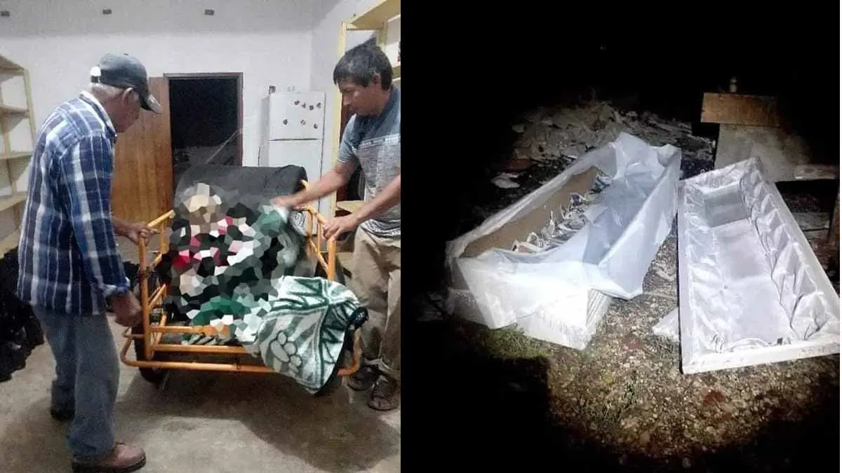 Macabra escena: Saca a su mamá de su tumba para llevarla a pasear