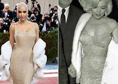 Kim Kardashian revienta la Met Gala con vestido de Marilyn Monroe