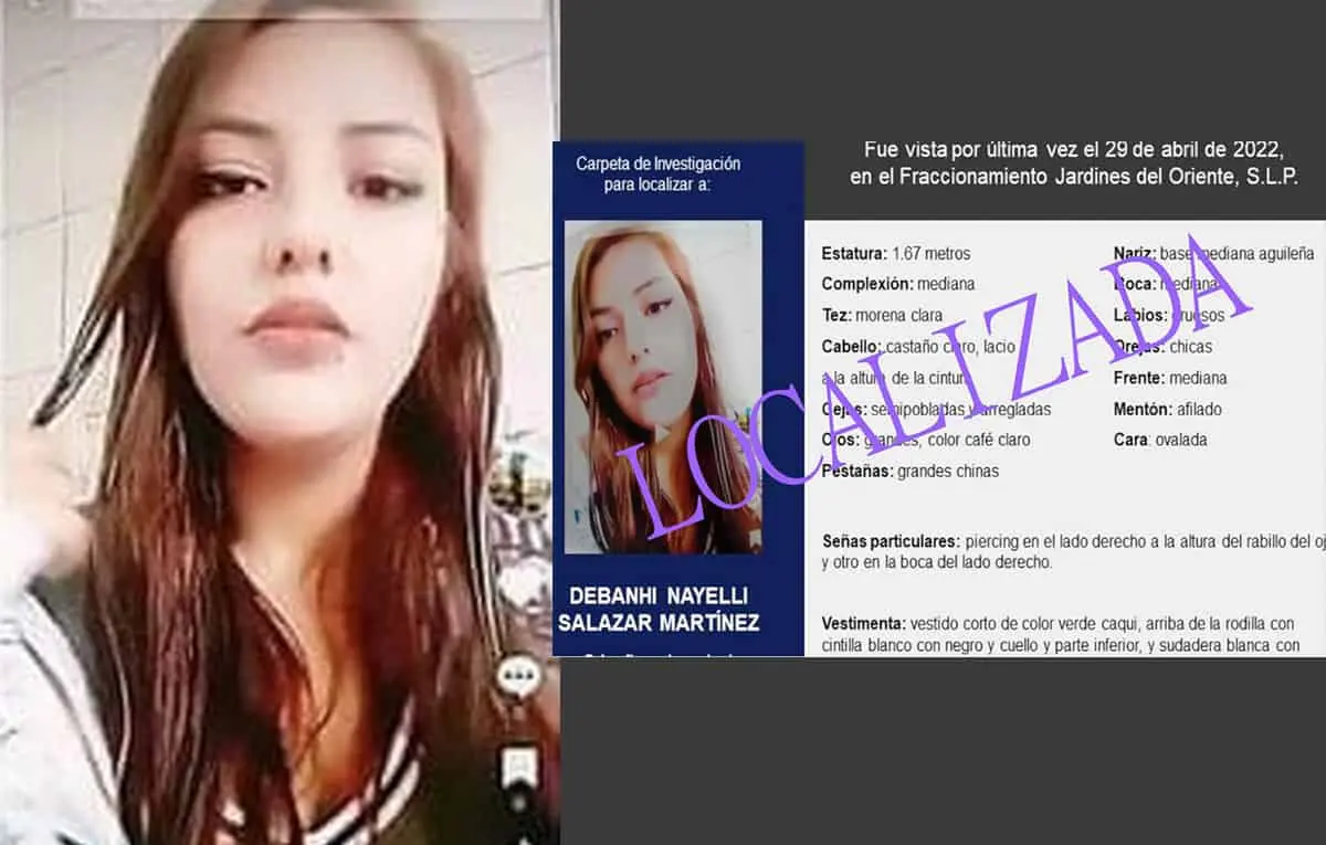 Encuentran con vida a Debanhi Nayeli en San Luis Potosí