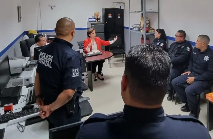 Se reúne María Dolores del Río con policías estatales