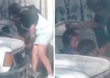 VIDEO. Graban a mujer golpeando brutalmente a sus hijos