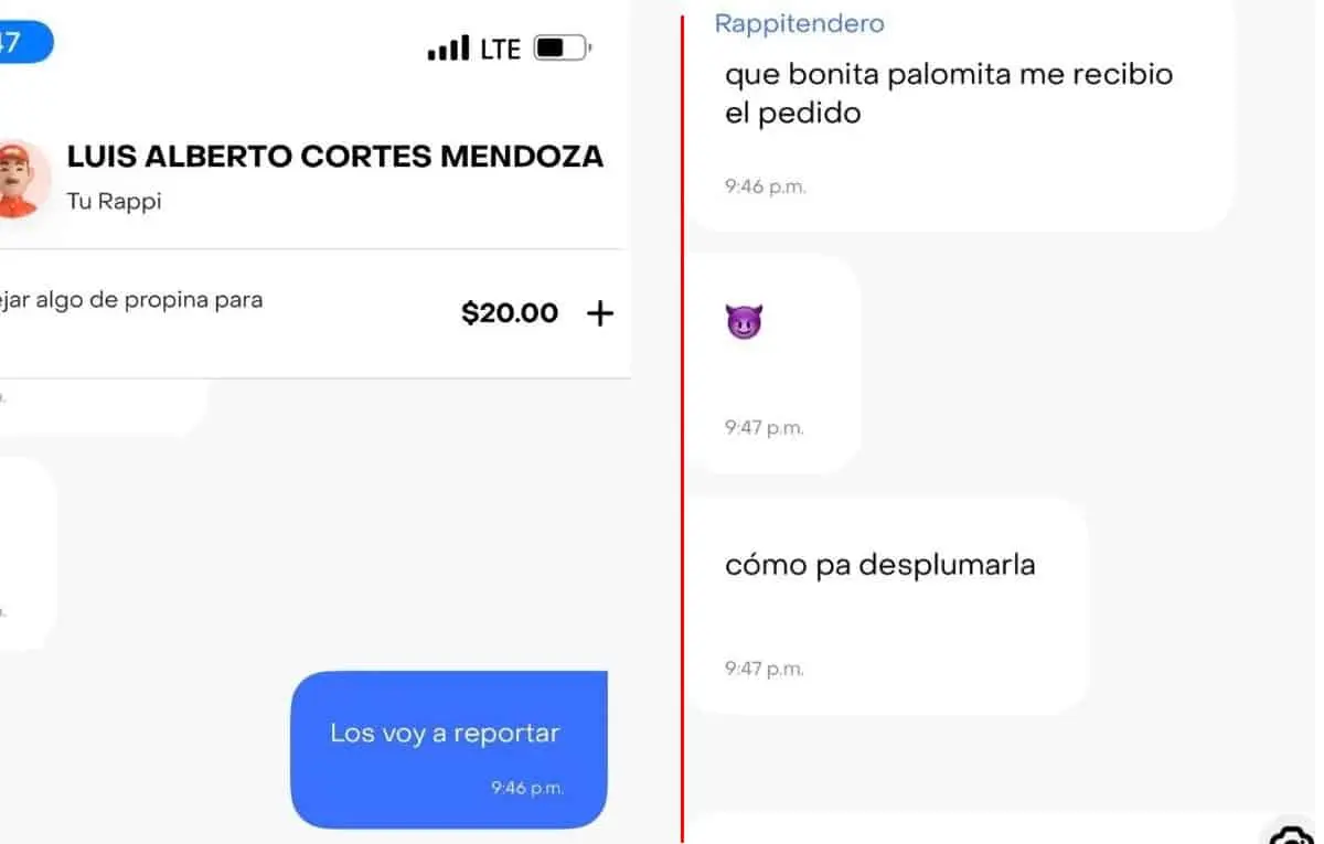Usuaria exhibe acoso por parte de un repartidor de "Rappi"