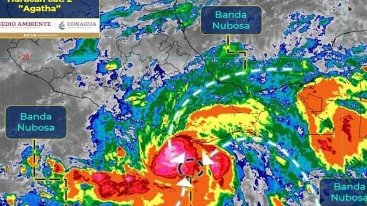 Huracán "Agatha" impactará esta tarde en Oaxaca