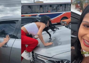 Le hace drama al novio por llevar a mujer en auto y era su suegra