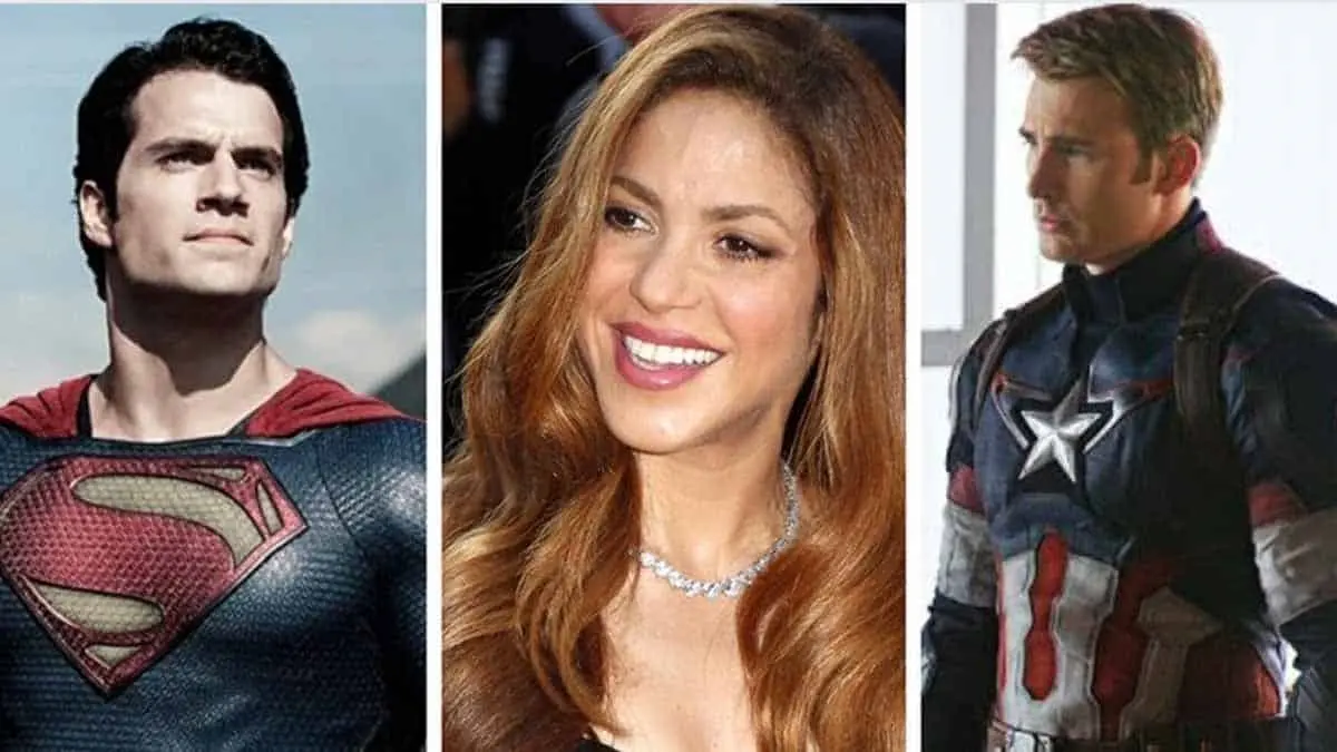 Henry Cavill y Chris Evans rendidos ante los encantos de Shakira