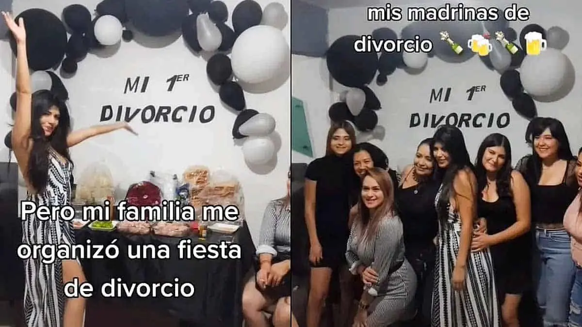 VIDEO: Mujer celebra con megafiesta que se divorció del tóxico