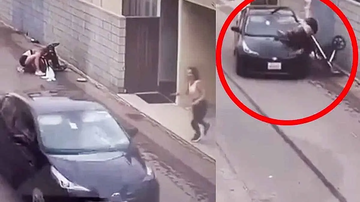 Joven arrolla a mamá y su bebé y le dan libertad condicional