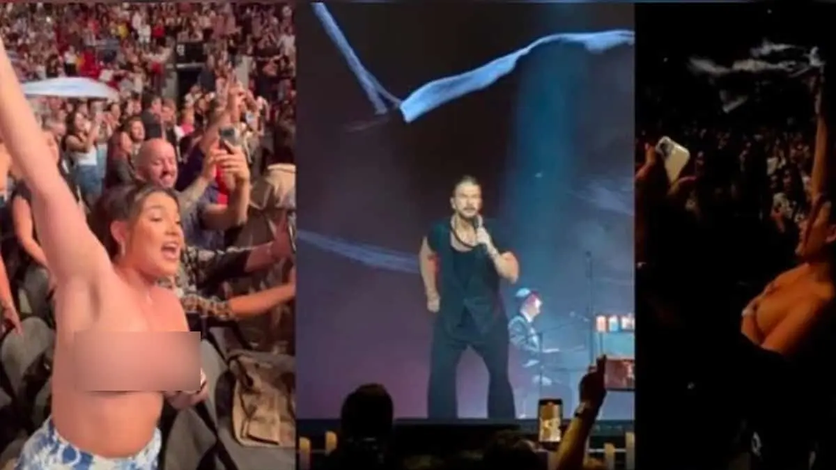VIDEO. Mujer se desnuda en pleno concierto de Arjona