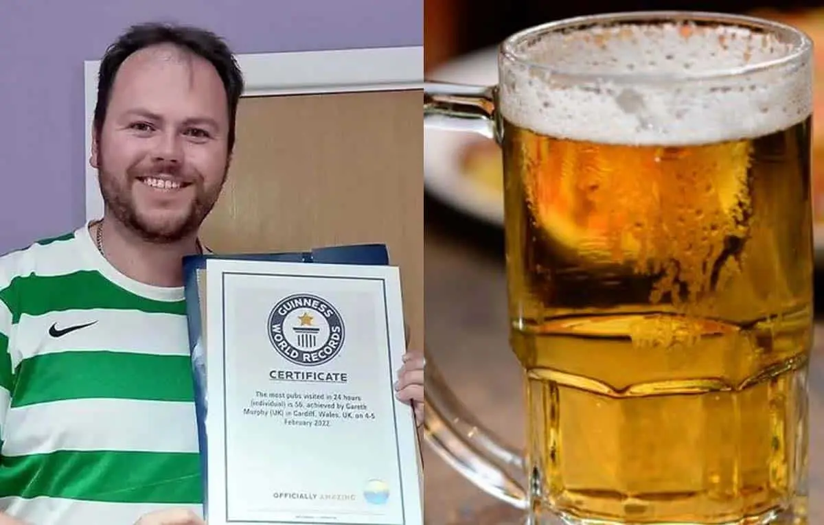 Hombre rompe record tras visitar 56 bares en 24 horas