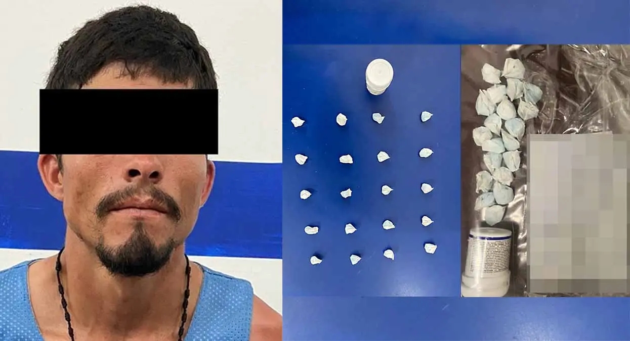 Lo detienen con crystal en la México