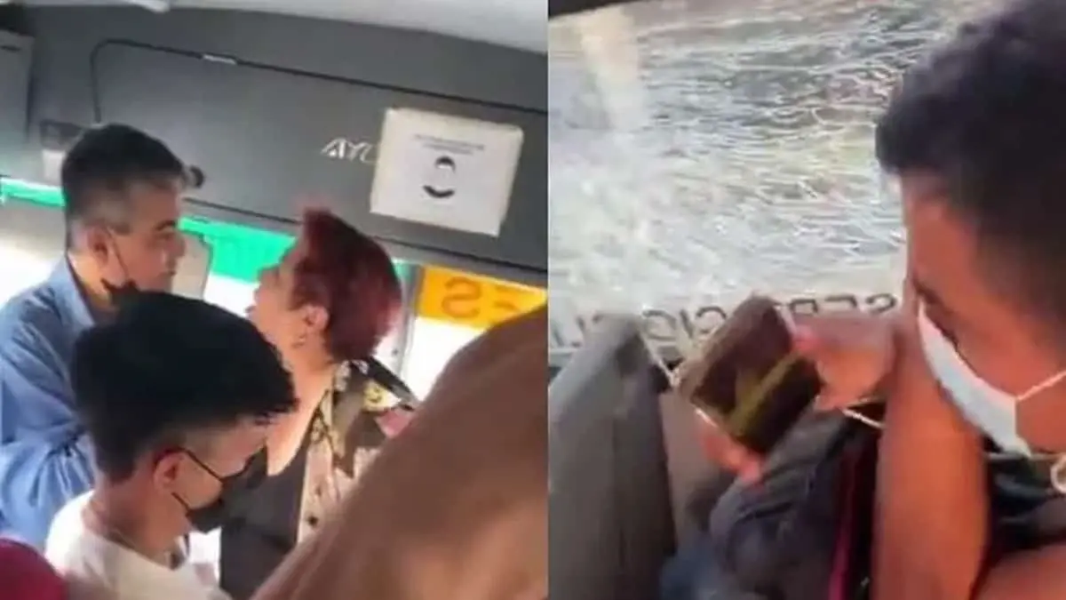 VIDEO. Pasajera de camión lesiona a bebé tras pleito con chofer