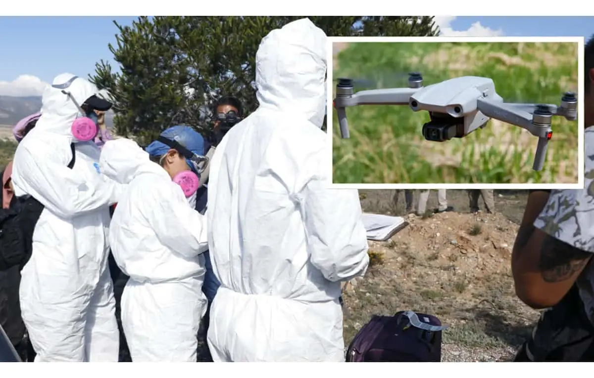 Aseguran drones de Televisa en exhumación del cuerpo de Debanhi