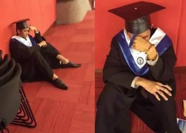 Joven rompe en llanto en su graduación porque no fue su familia