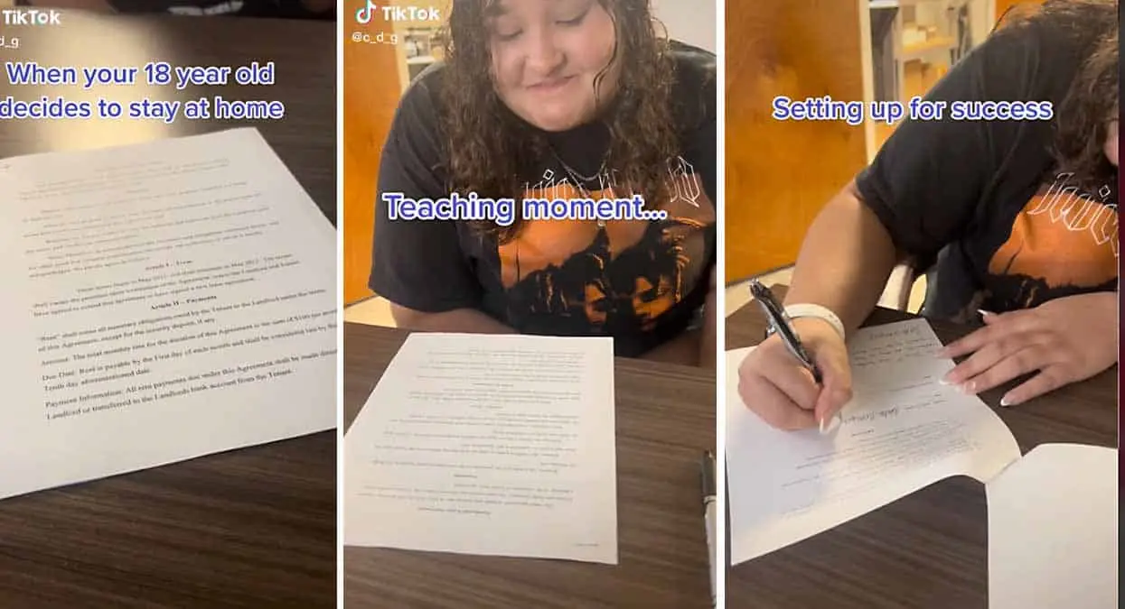 VIDEO: Obliga a su hija a que firme contrato y le pague renta