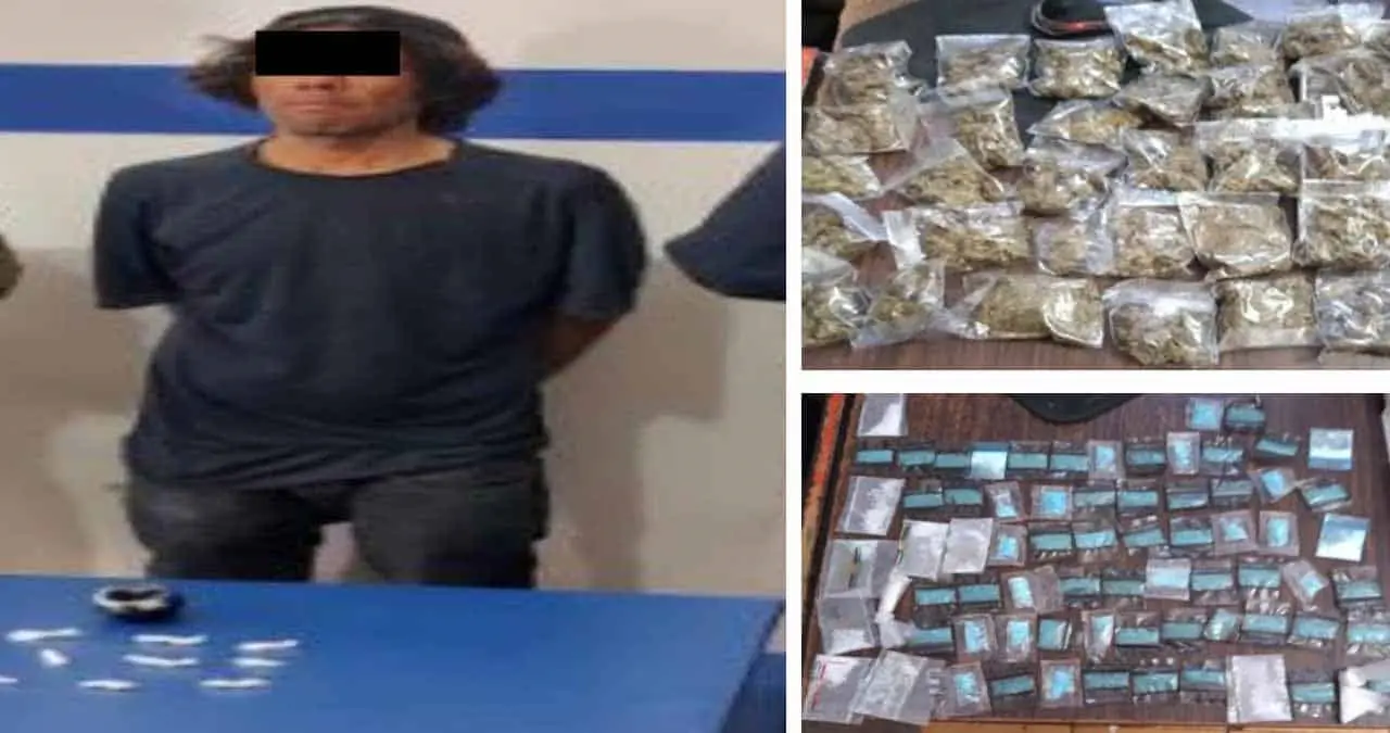 Decomisan más de 100 dosis de drogas