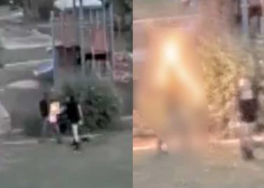 FUERTE VIDEO. Mujer quema vivo a hombre en parque de California