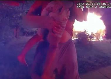 Joven rescata a cinco personas de una casa en llamas