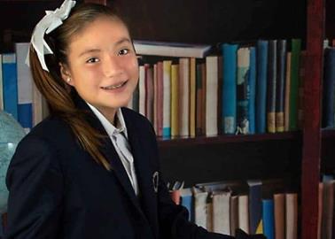 Ella es Michelle, tiene 10 años y está por cursar la universidad