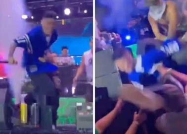 VIDEO. Santa Fe Klan se cae del escenario en pleno concierto