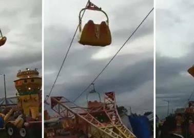 VIDEO. Se derrumba torre de juego mecánico en feria