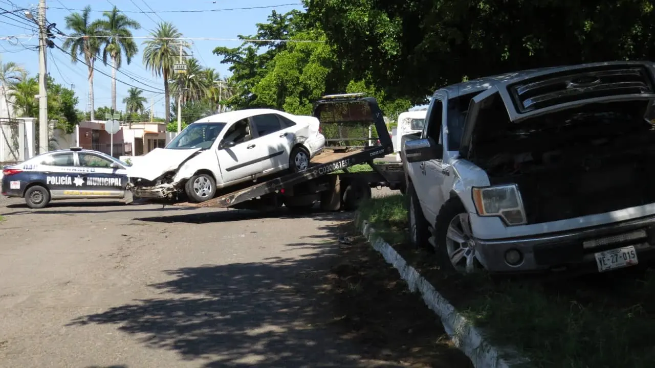 Aparatoso choque en la Zona Norte